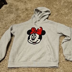 Disney Gray Hoodie with Red Minnie Mouse
